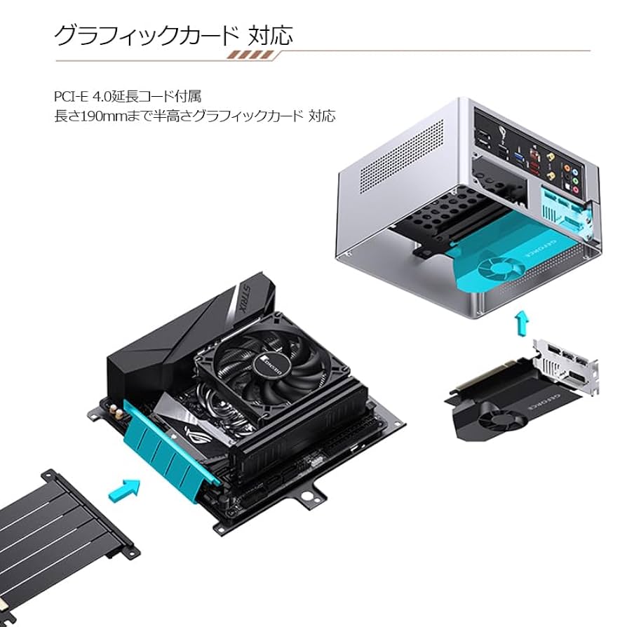 Amazon.co.jp: PCケース ITXケース JONSBO NV10 (シルバー